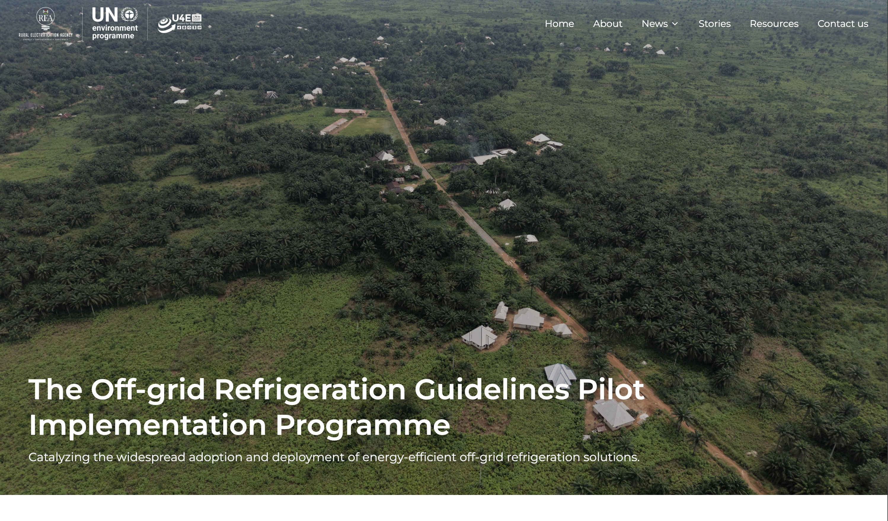 Off-grid Refrigeration Guidelines Pilot Implementation Programme Website